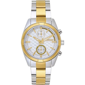 BREEZE Starlight Swarovski Chronograph Two Tone Stainless Steel Bracelet