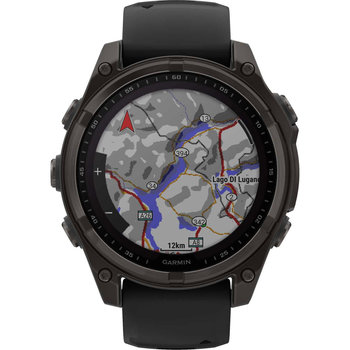 GARMIN Fenix 8 47mm Solar Sapphire Titanium Carbon Gray with Black Silicone Band (preorder)