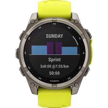 GARMIN Fenix 8 47mm Solar Sapphire Titanium with Amp Yellow Silicone Band (preorder)