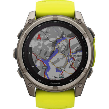 GARMIN Fenix 8 51mm Solar Sapphire Titanium with Amp Yellow Silicone Band (preorder)