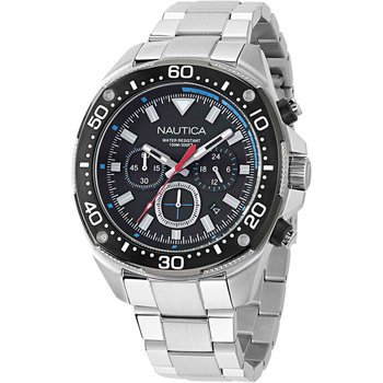 NAUTICA NCT Bluesail Chronograph Silver Stainless Steel Bracelet