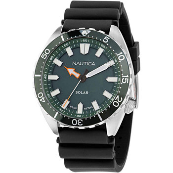 NAUTICA Vintage Solar Black Silicone Strap