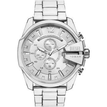 DIESEL Mega Chief Chronograph Silver Stainless Steel Bracelet