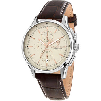 MASERATI Sorpasso Chronograph Brown Leather Strap