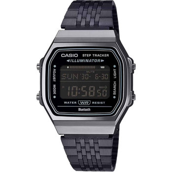 CASIO Vintage Dual Time Chronograph Black Stainless Steel Bracelet