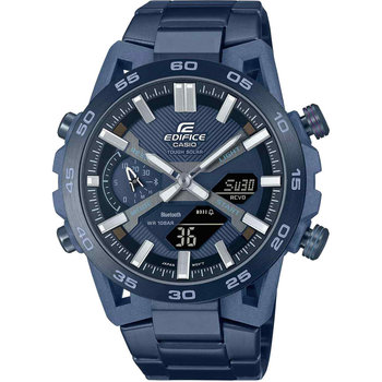 CASIO Edifice Tough Solar Sospensione Dual Time Chronograph Blue Bracelet