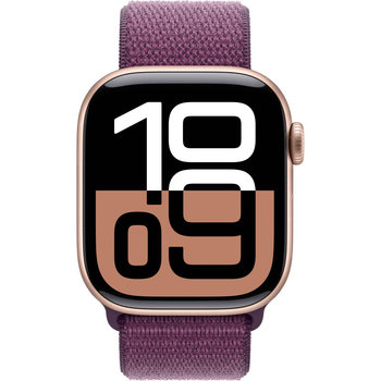 Apple Watch Series 10 GPS 42mm Rose Gold Aluminium Case with Plum Sport Loop (προπαραγγελία)