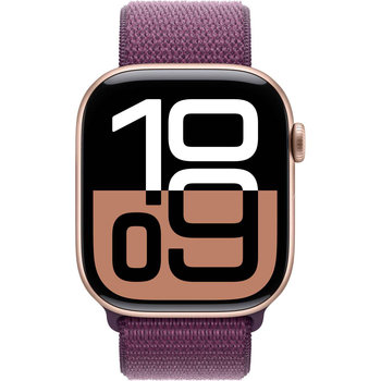 Apple Watch Series 10 GPS 46mm Rose Gold Aluminium Case with Plum Sport Loop (pre-order)