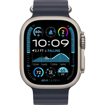 Apple Watch Ultra 2 GPS + Cellular 49mm Natural Titanium Case with Navy Ocean Band (προπαραγγελία)