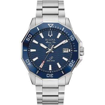 BULOVA Marine Star Silver Stainless Steel Bracelet