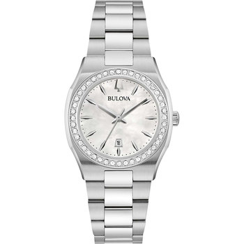 BULOVA Surveyor Diamonds Silver Stainless Steel Bracelet