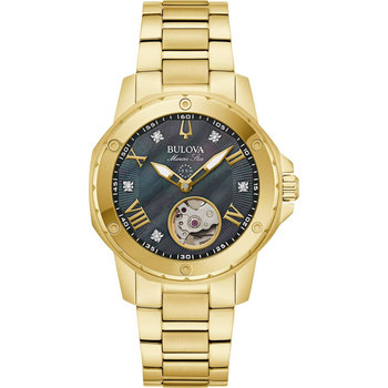 BULOVA Marine Star Diamonds Automatic Gold Stainless Steel Bracelet