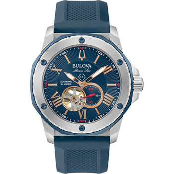 BULOVA Marine Star Automatic Blue Rubber Strap