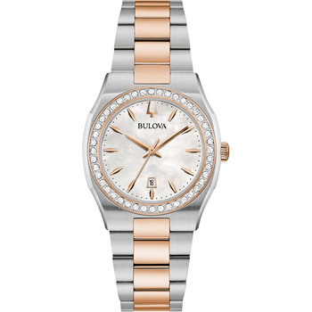 BULOVA Surveyor Diamonds Two Tone Stainless Steel Bracelet