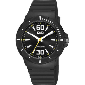 Q&Q Watch Black Silicone Strap