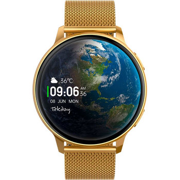 TEKDAY Smartwatch Gold Stainless Steel Bracelet