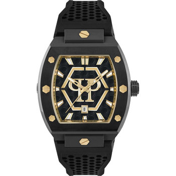 PHILIPP PLEIN The Hexagon Phantom Black Silicone Strap