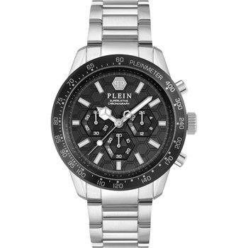 PHILIPP PLEIN Pleinmeter Chronograph Silver Stainless Steel Bracelet