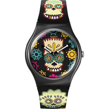 SWATCH Simpsons D' Oh Of The Dead Multicolor Silicone Strap