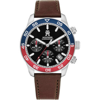 TOMMY HILFIGER Sport Brown Leather Strap