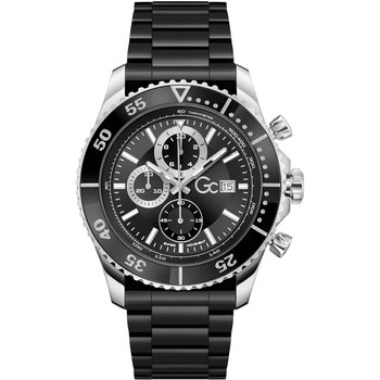 GUESS Collection Speedracer Chronograph Black Ceramic Bracelet