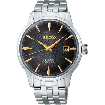 SEIKO Presage 'Star Bar' Cocktail Time Automatic Silver Stainless Steel Bracelet Limited Edition