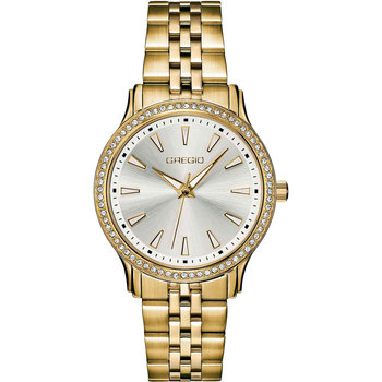 GREGIO Fleur Zircons Gold Stainless Steel Bracelet