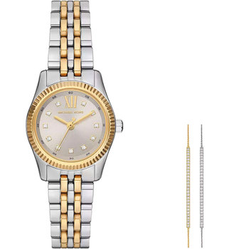 MICHAEL KORS Lexington Crystals Two Tone Stainless Steel Bracelet Gift Set