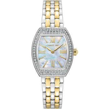 CERRUTI Calliano Crystals Two Tone Stainless Steel Bracelet