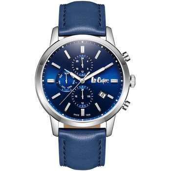 LEE COOPER Dual Time Blue Leather Strap