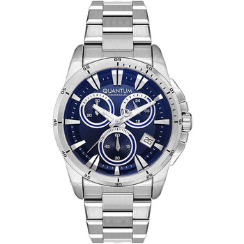 QUANTUM Powertech Chronograph Silver Metallic Bracelet