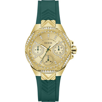 GUESS Envy Crystals Green Rubber Strap