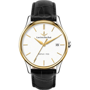 LUCIEN ROCHAT Montreux Black Leather Strap