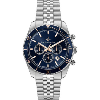 LUCIEN ROCHAT Leman Chronograph Silver Stainless Steel Bracelet