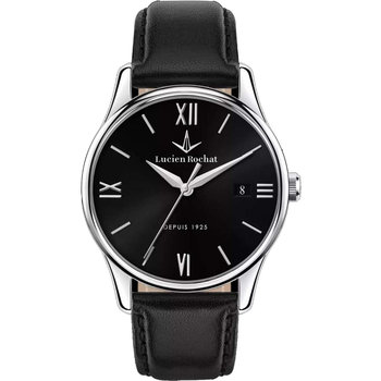 LUCIEN ROCHAT Montreux Black Leather Strap