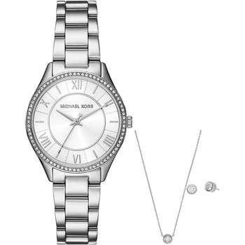 MICHAEL KORS Lauryn Crystals Silver Stainless Steel Bracelet Gift Set