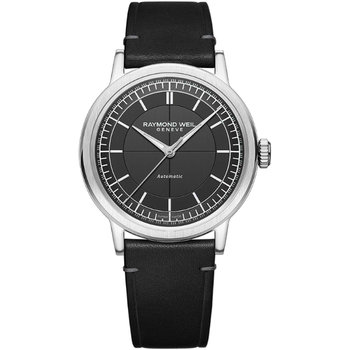 RAYMOND WEIL Millesime Automatic Black Leather Strap