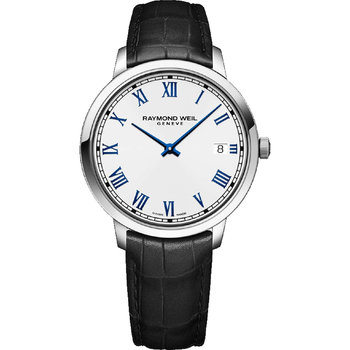 RAYMOND WEIL Toccata Black Leather Strap