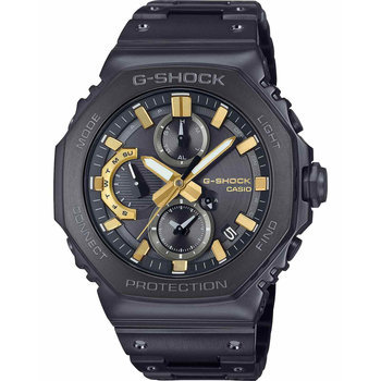 G-SHOCK 50th Anniversary Tough Solar Dual Time Chronograph Black Stainless Steel Bracelet