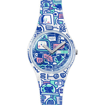 SWATCH B-Bot Multicolor Silicone Strap