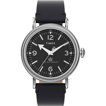 TIMEX Waterbury Standard Black Leather Strap