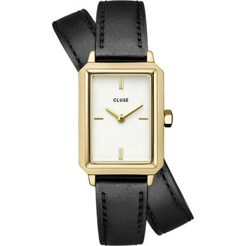 CLUSE Fluette Black Leather Strap