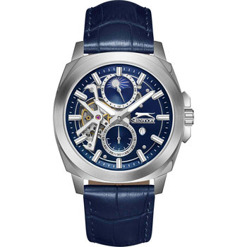 SLAZENGER Automatic Blue Leather Strap