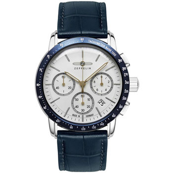 ZEPPELIN NewYork Chronograph Blue Leather Strap