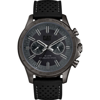 CATERPILLAR Boston Multi Dual Time Black Silicone Strap