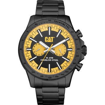 CATERPILLAR Boston Multi Dual Time Black Stainless Steel Bracelet