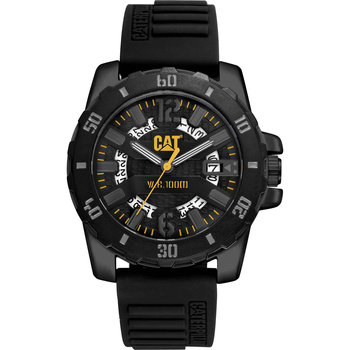 CATERPILLAR Steel Barricade Black Silicone Strap