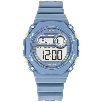 TEKDAY Chronograph Light Blue Silicone Strap