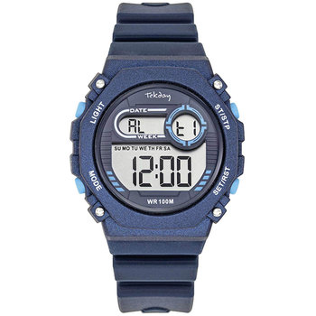 TEKDAY Chronograph Blue Silicone Strap