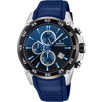 FESTINA Chronograph Blue Rubber Strap